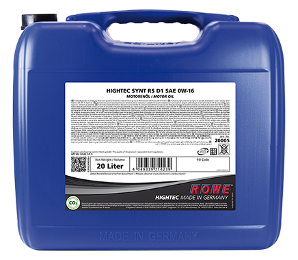 ROWE HIGHTEC SYNT RS D1 SAE 0W-16 20L