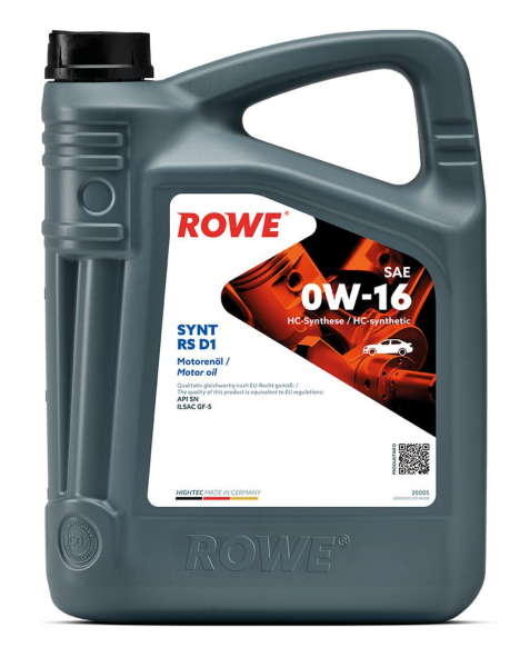 ROWE HIGHTEC SYNT RS D1 SAE 0W-16 5L