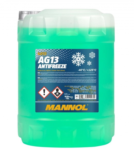 Mannol Kühlerfrostschutz AG13 Longlife Fertigmischung 10l Kanister